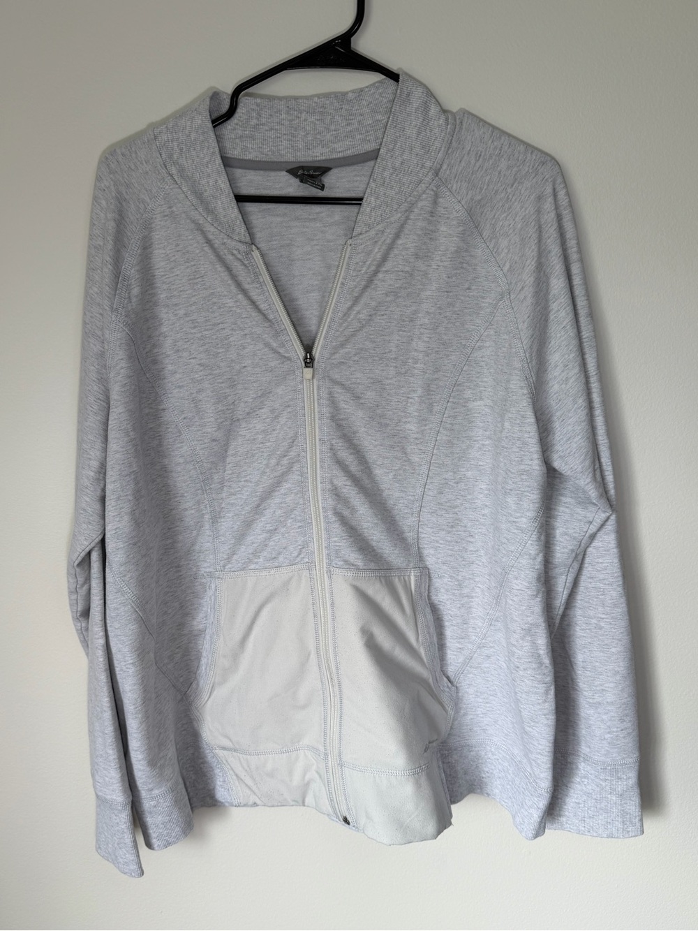 Eddie Bauer Light Gray Women's Full-Zip Bomber Jacket